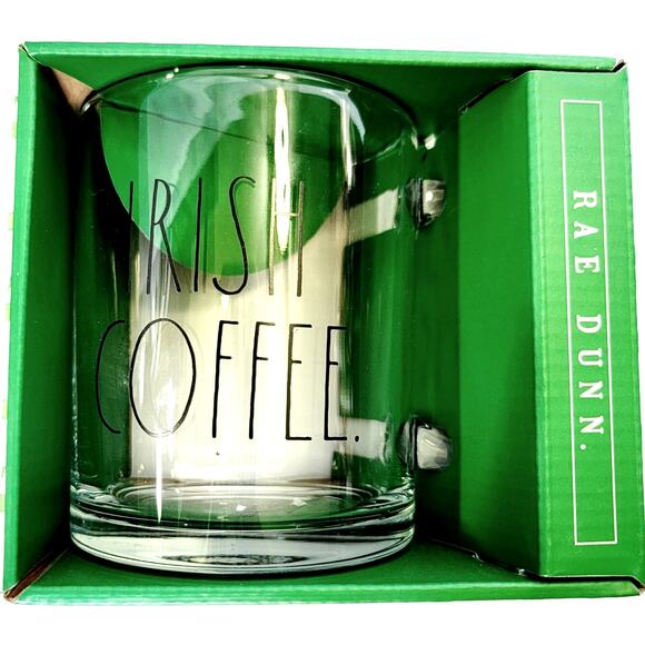 Rae Dunn Other - Rae Dunn Irish Coffee St Patricks Day Clear Glass 18 Ounce Coffee Mug Cup